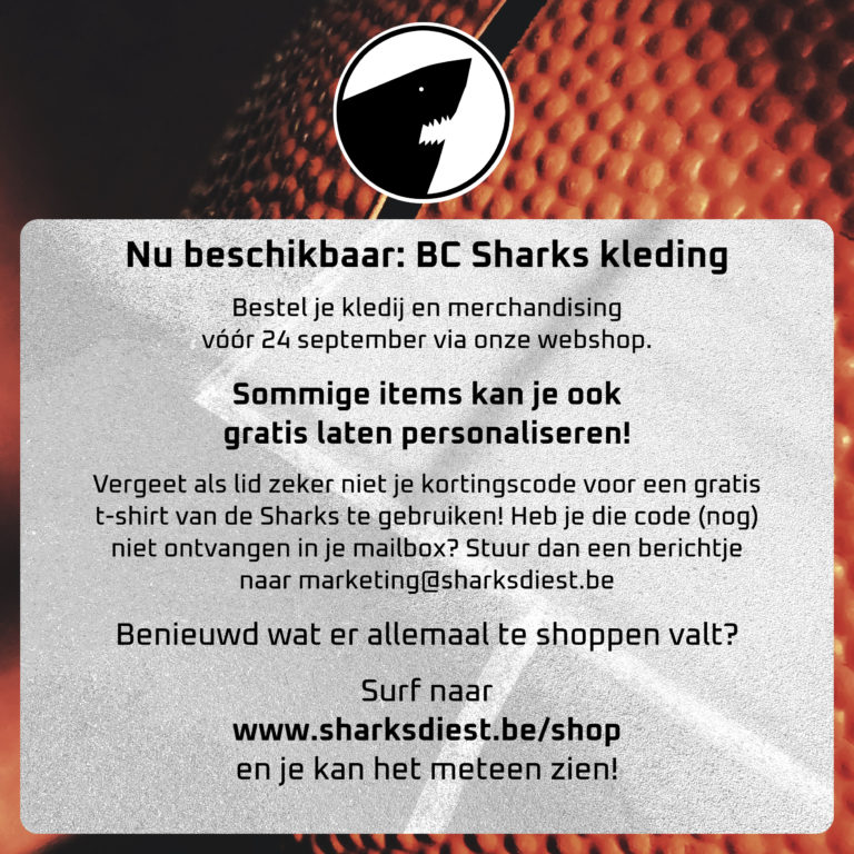 Koop nu je Sharks merch! Verlengd tot 3 oktober